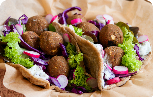 Pain pita aux falafels