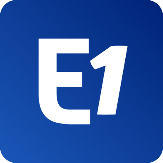 Logo de europe 1 avec la lettre E suivi du chiffre 1